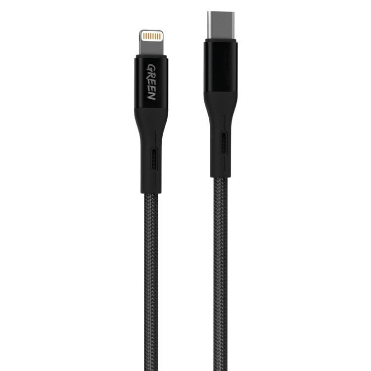 کابل شارژ تایپ سی به لایتنینگ سری 2 گرین Green Lion USB-C To Lightning Braided  Cable- Series 2 1m