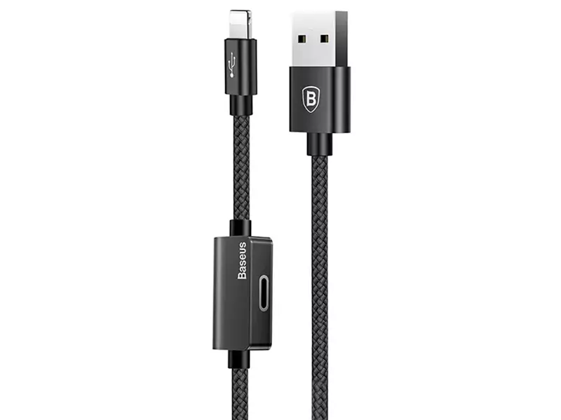 کابل صدا و شارژ لایتنینگ 2 آمپر بیسوس Baseus CALYU-01 Music Series Audio Cable